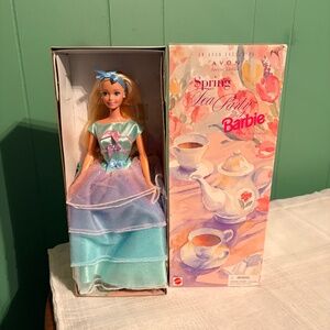 Vtg Spring Tea Party Barbie Doll Blonde Avon Exclusive 1997 Mattel 18656 NRFB